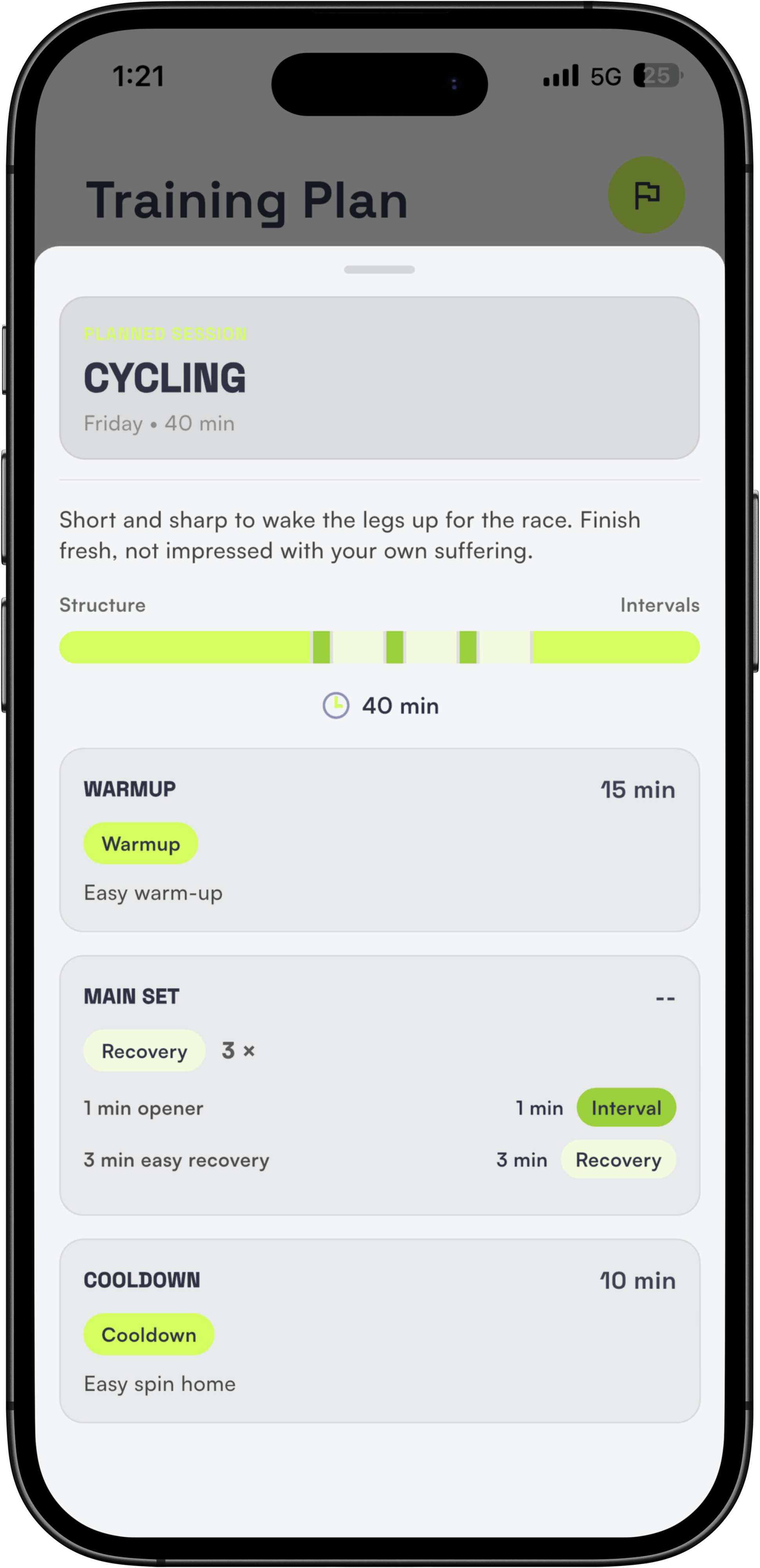 Streeka training session detail